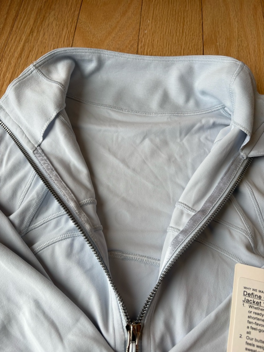lululemon starch blue define cropped jacket nulu size 8 - Picture 9 of 12